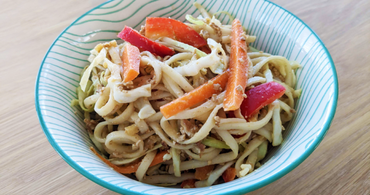 Peanut Noodle Salad with Shredded Tofu